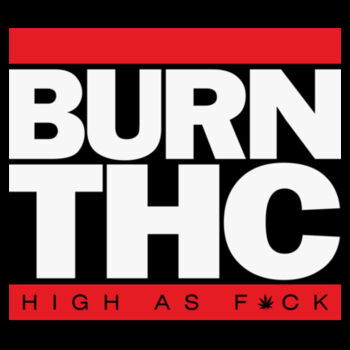 BURN THC - SUPER SOFT UNISEX SHORT SLEEVE T-SHIRT - BLACK Design