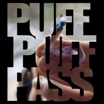 PUFF PUFF PASS - SUPER SOFT UNISEX SHORT SLEEVE T-SHIRT - BLACK Design