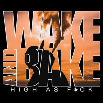 WAKE AND BAKE - SUPER SOFT UNISEX SHORT SLEEVE T-SHIRT - BLACK Design
