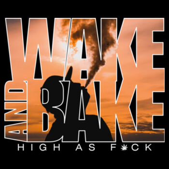 WAKE AND BAKE - SUPER SOFT UNISEX PULLOVER HOODIE - BLACK Design