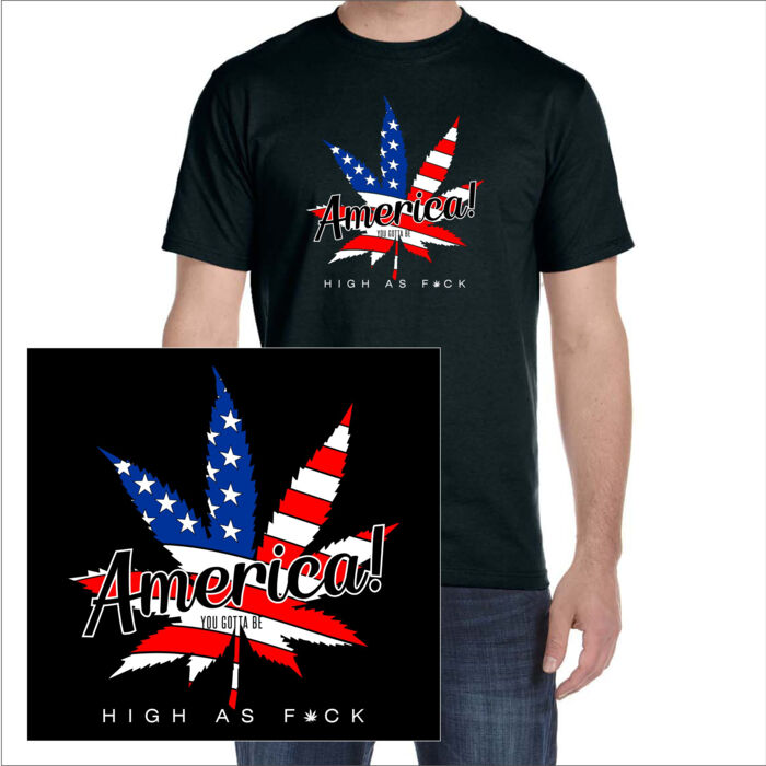 AMERICA! - SUPER SOFT UNISEX SHORT SLEEVE T-SHIRT - BLACK Thumbnail