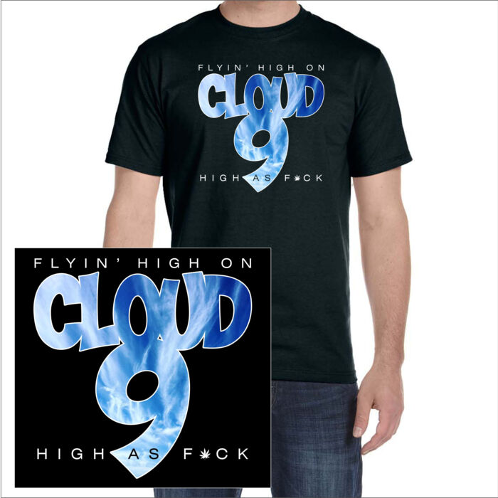 CLOUD 9 - SUPER SOFT UNISEX SHORT SLEEVE T-SHIRT - BLACK Thumbnail