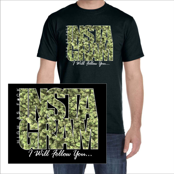 INSTA GRAM - SUPER SOFT UNISEX SHORT SLEEVE T-SHIRT - BLACK Thumbnail