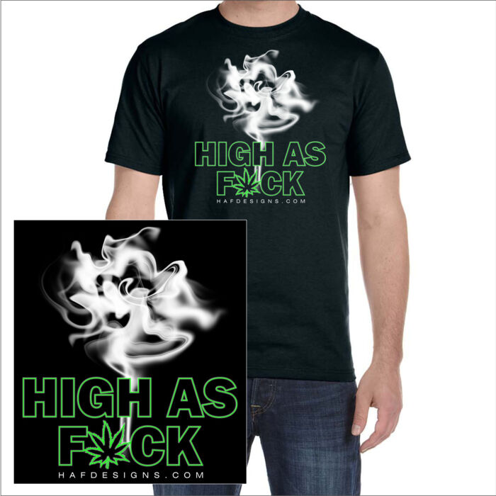 SMOKE - SUPER SOFT UNISEX SHORT SLEEVE T-SHIRT - BLACK Thumbnail