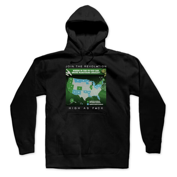 REVOLUTION - SUPER SOFT UNISEX PULLOVER HOODIE - BLACK Thumbnail