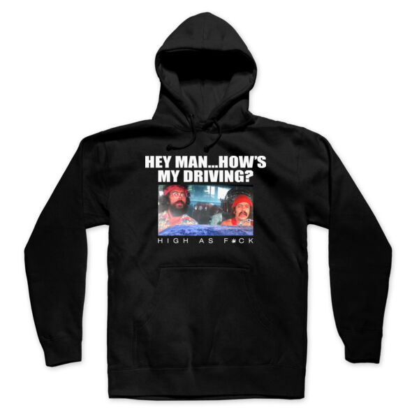 HOW'S MY DRIVING - SUPER SOFT UNISEX PULLOVER HOODIE - BLACK Thumbnail