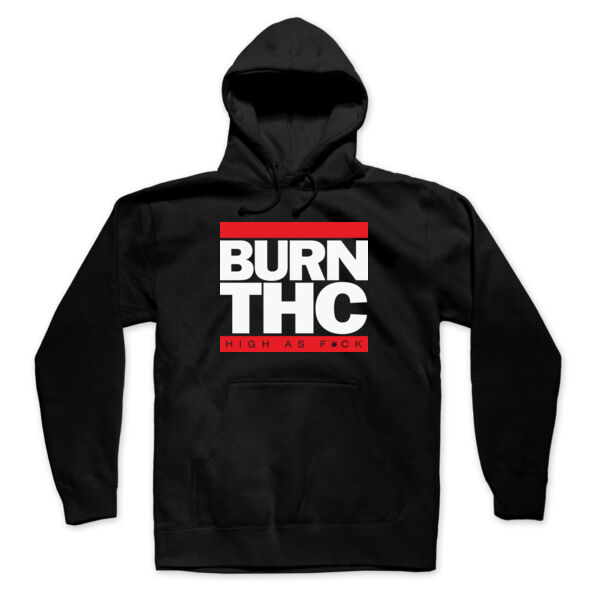 BURN THC - SUPER SOFT UNISEX PULLOVER HOODIE - BLACK Thumbnail
