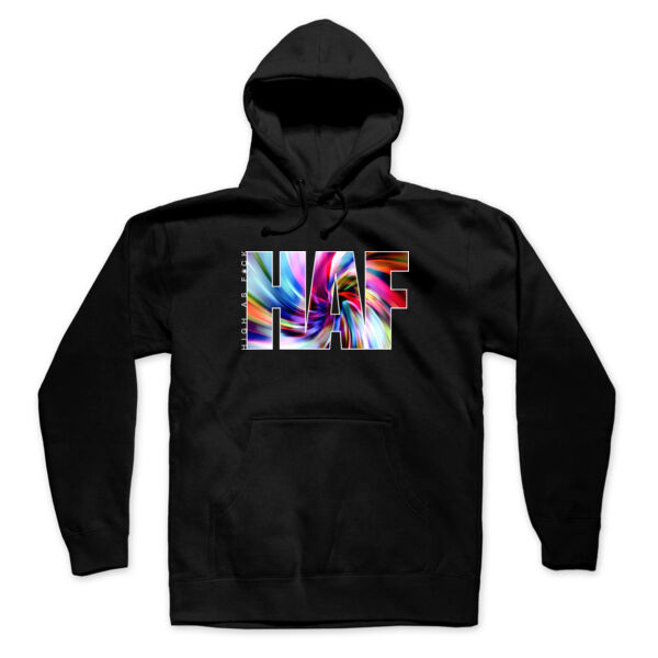 TYE DYE - SUPER SOFT UNISEX PULLOVER HOODIE - BLACK Thumbnail