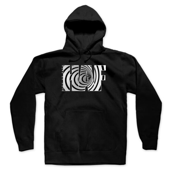 SPIRAL - SUPER SOFT UNISEX PULLOVER HOODIE - BLACK Thumbnail